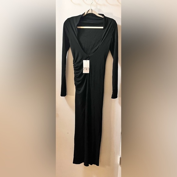 Nwt- zara- open back draped dress- small - Picture 4 of 6